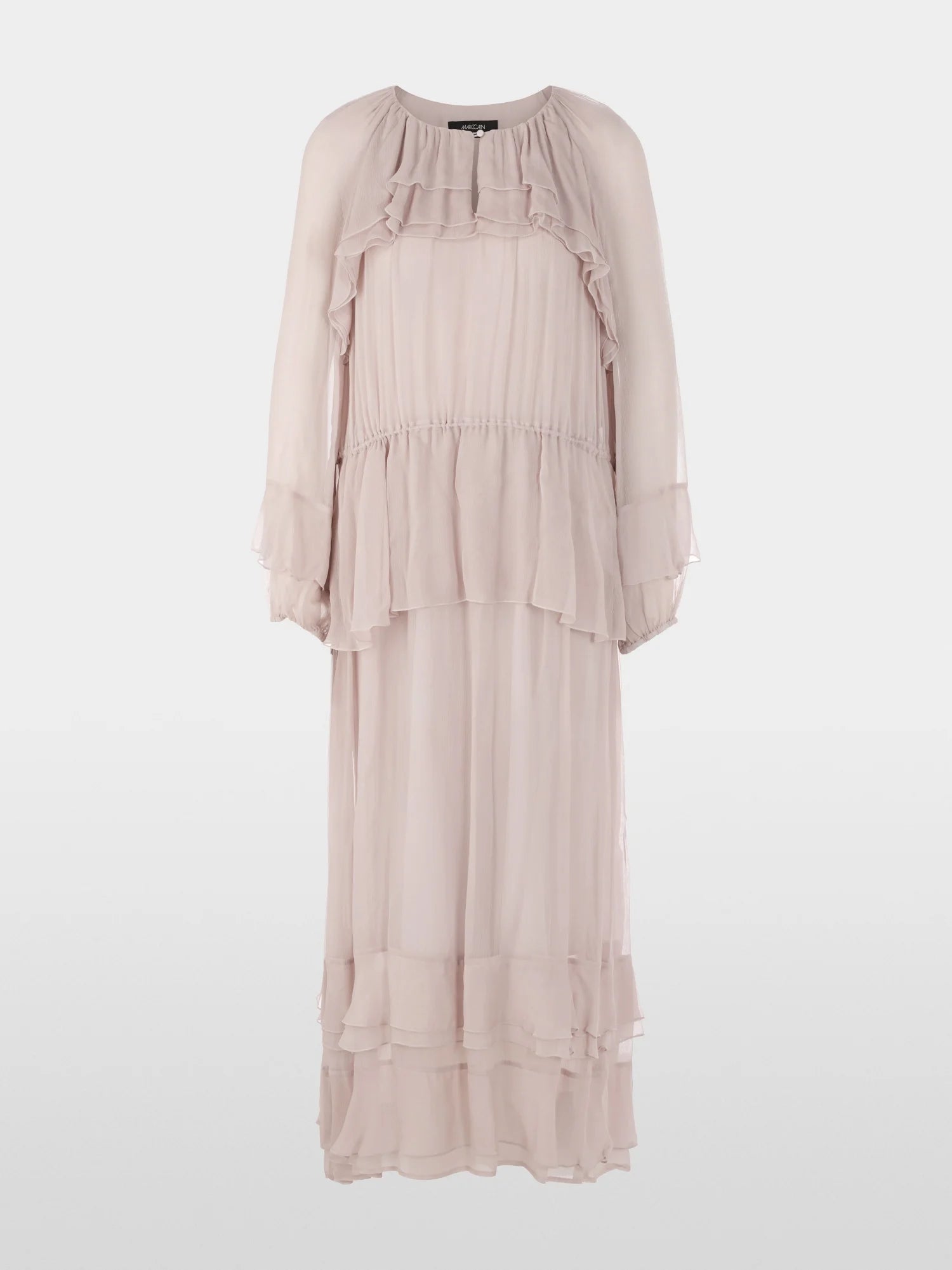 Floor-length flounce dress