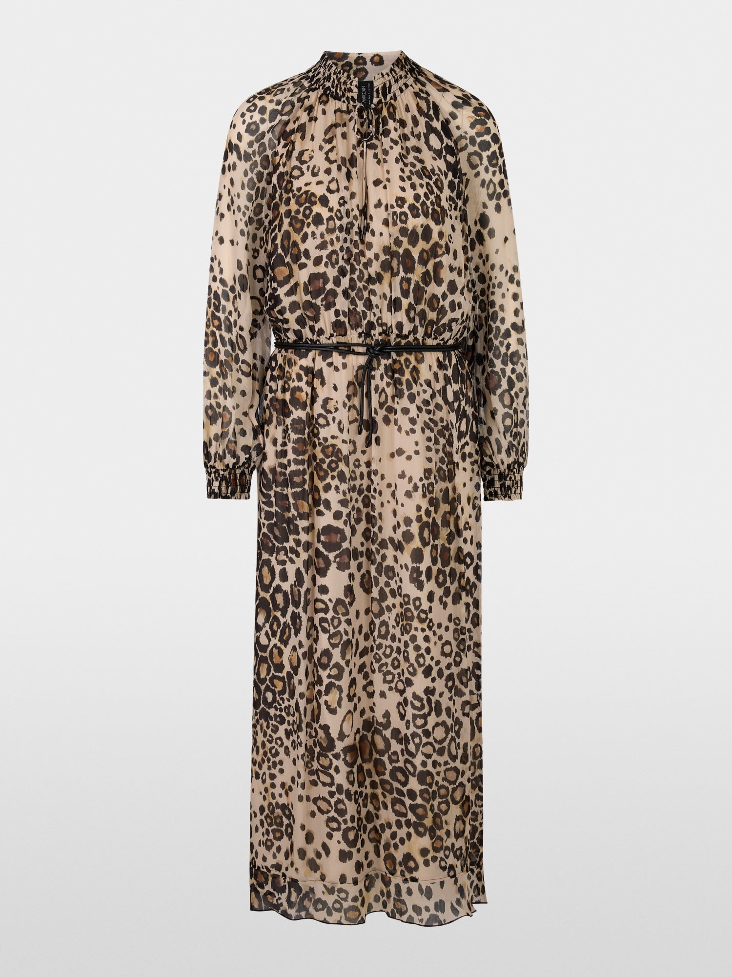 Maxi dress with leopard print