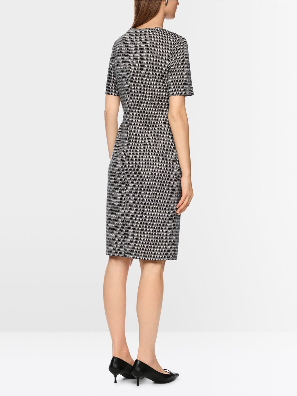 Asymmetrical dress in scuba jersey