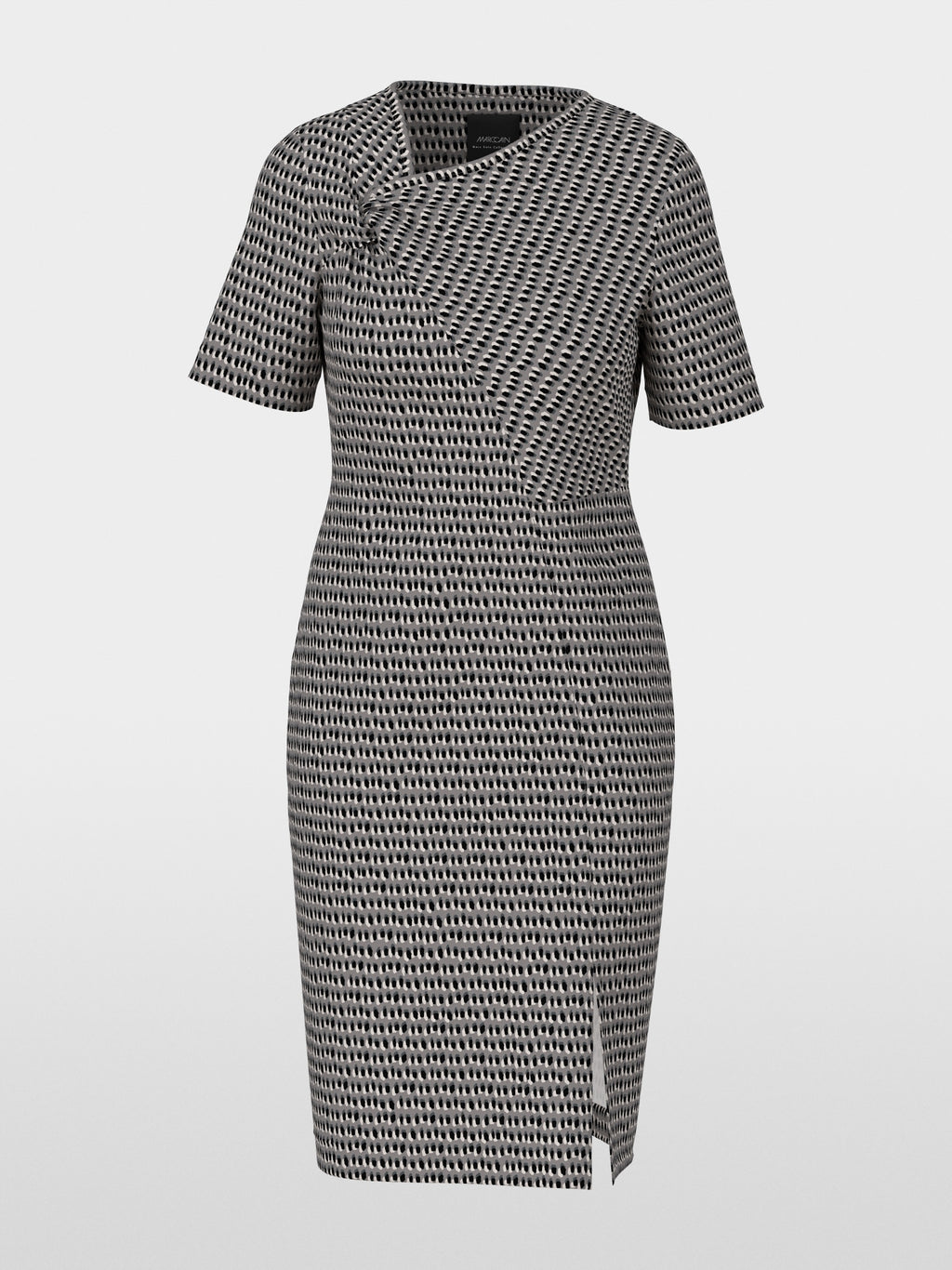 Asymmetrical dress in scuba jersey