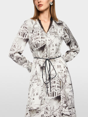 Printed dress in viscose