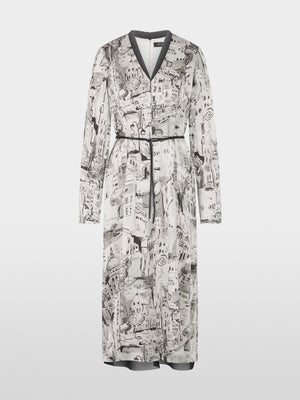 Printed dress in viscose