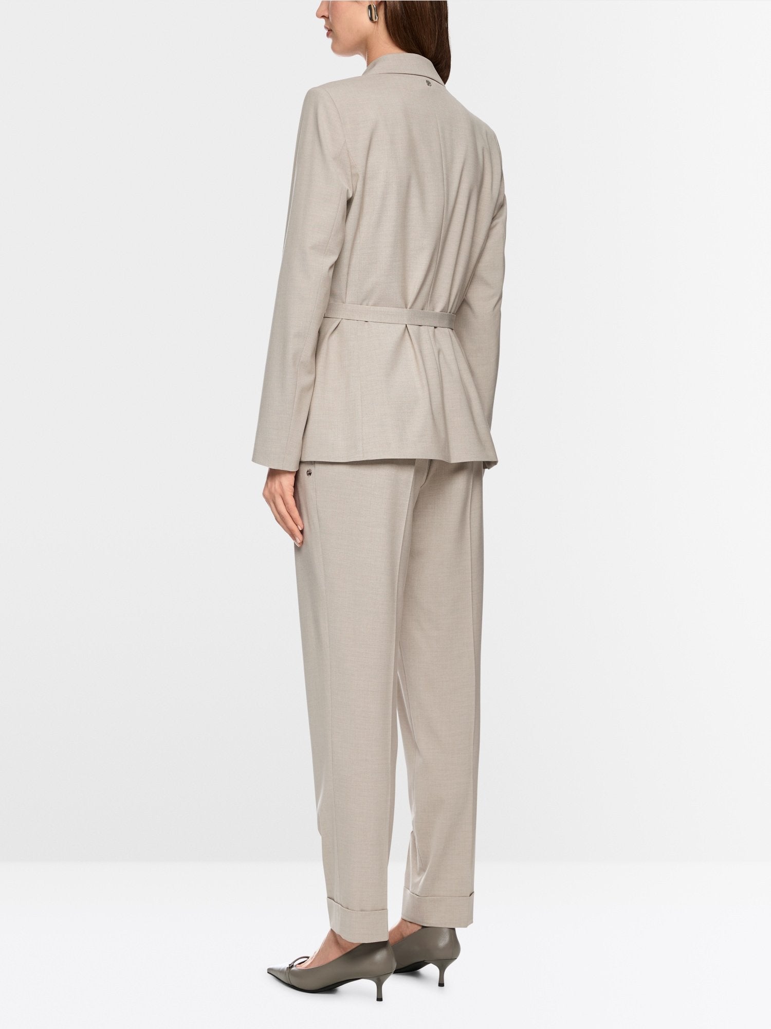 Blazer with tie belt