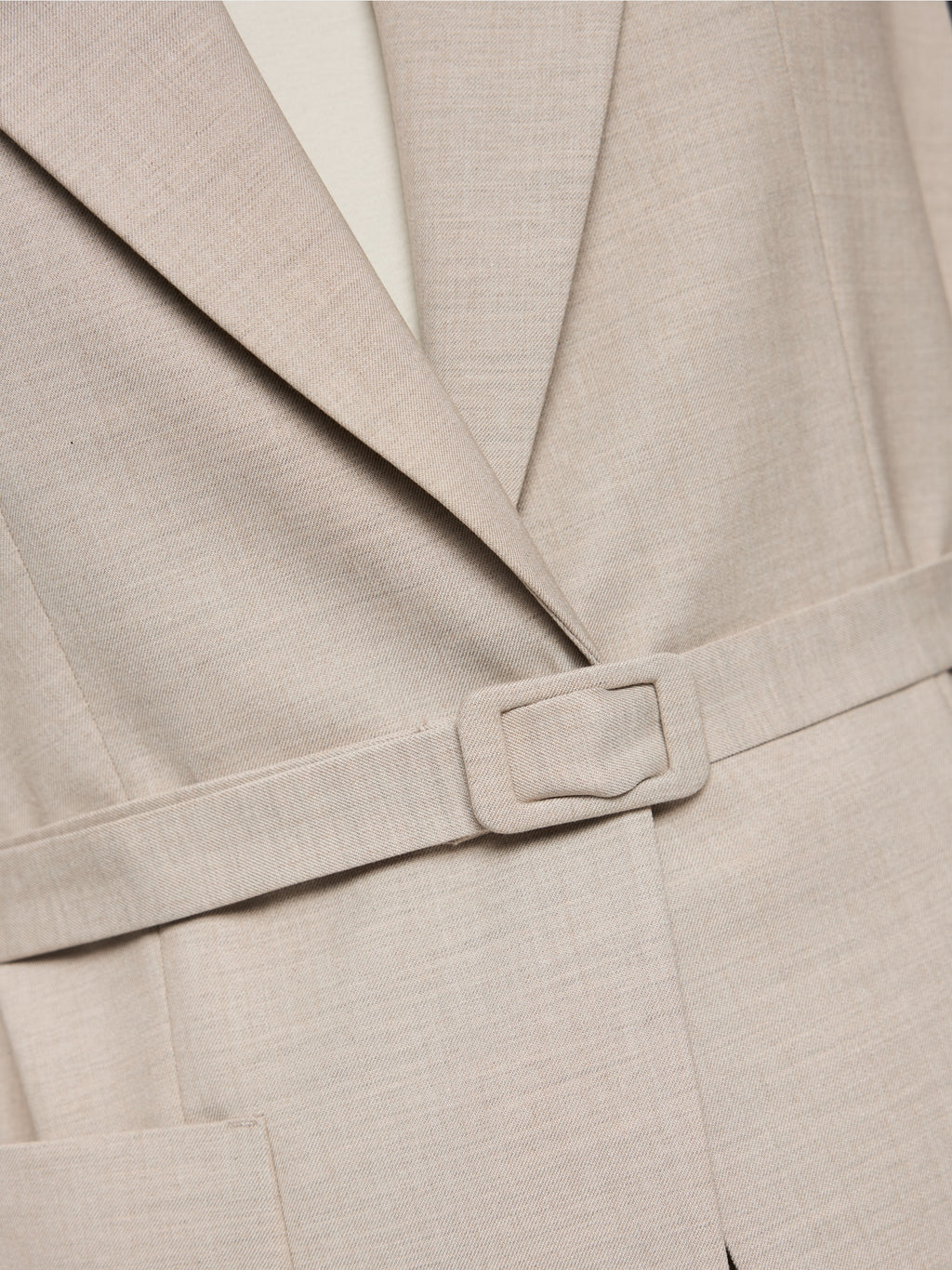 Blazer with tie belt