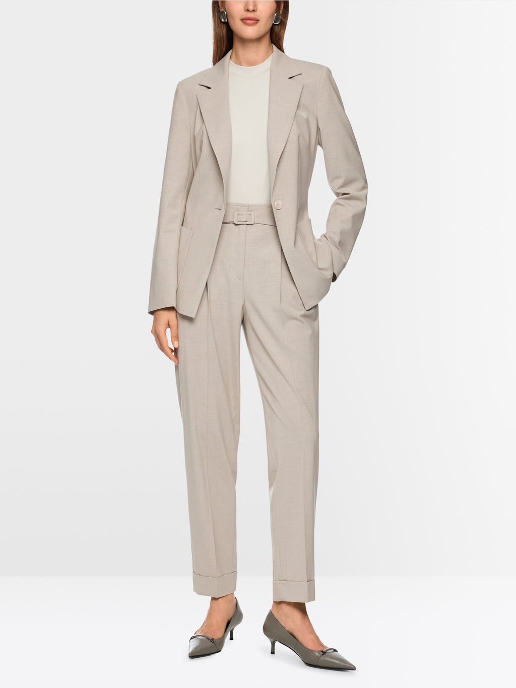 Blazer with tie belt
