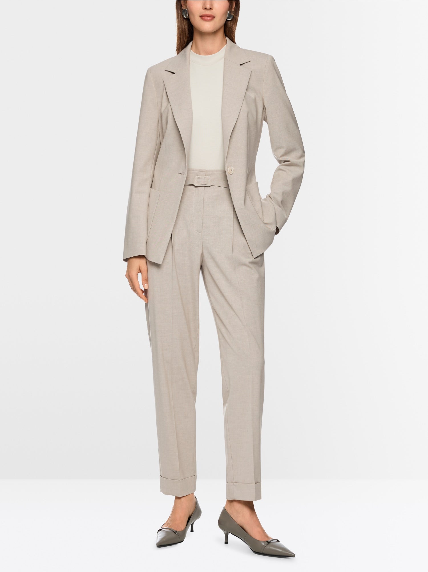 Blazer with tie belt