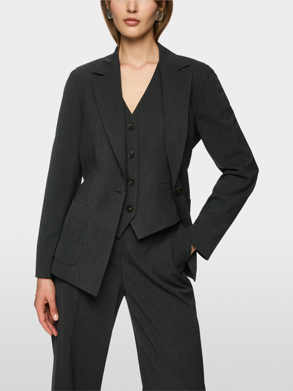 Blazer with tie belt