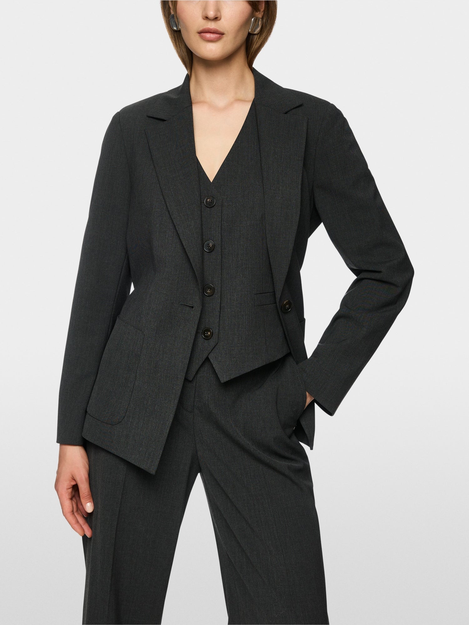 Blazer with tie belt