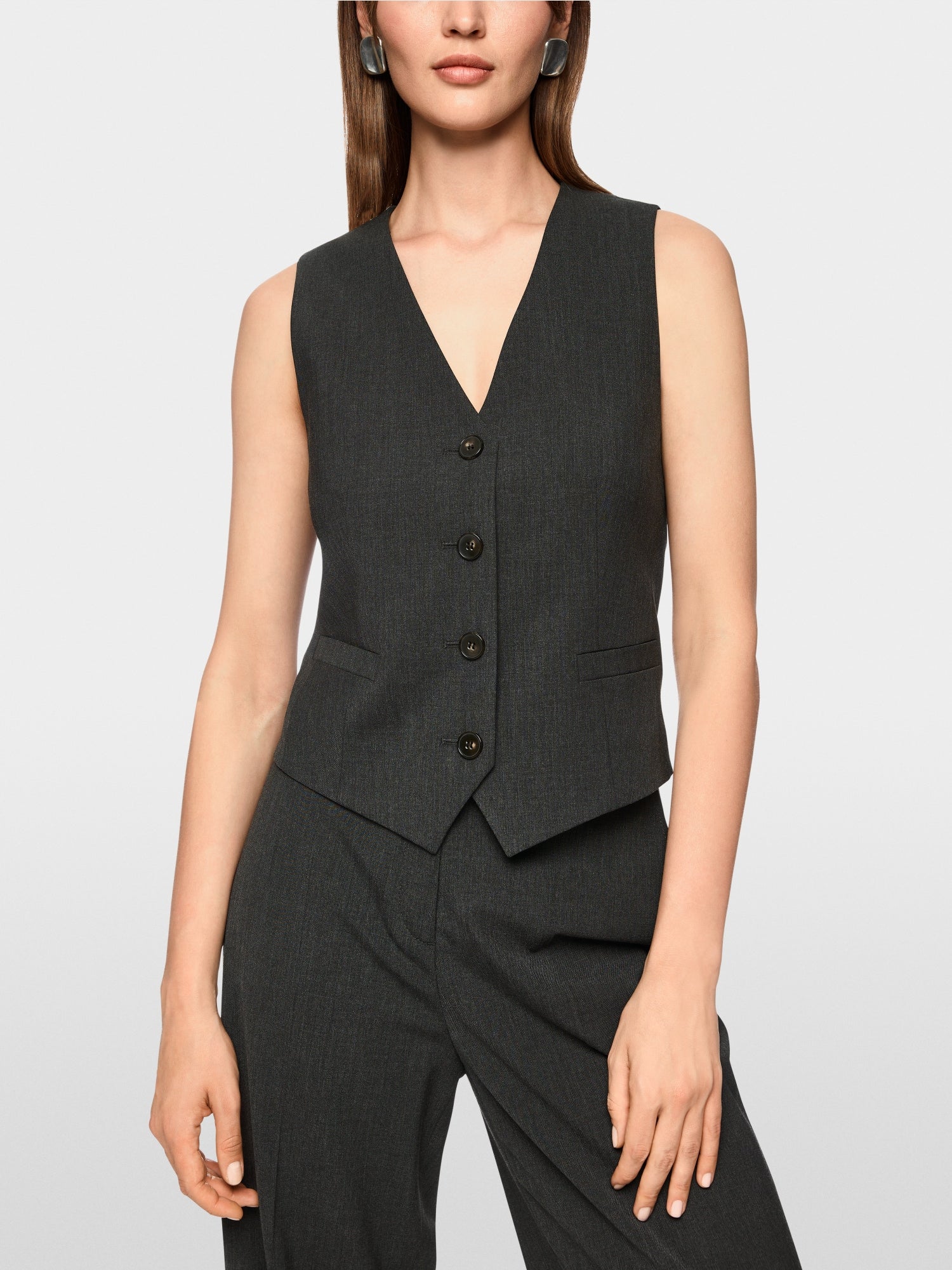 Fitted waistcoat with small belt