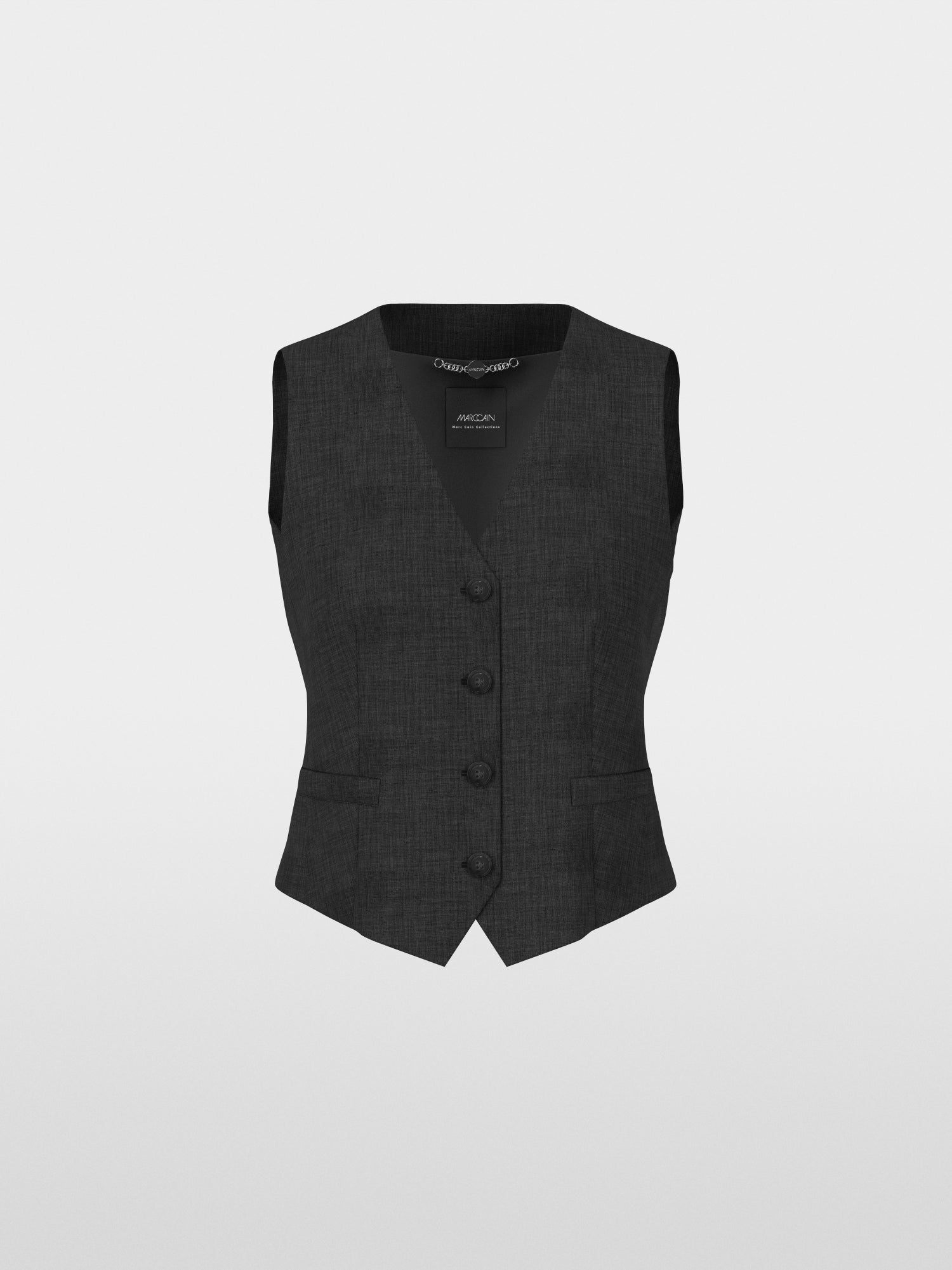 Fitted waistcoat with small belt
