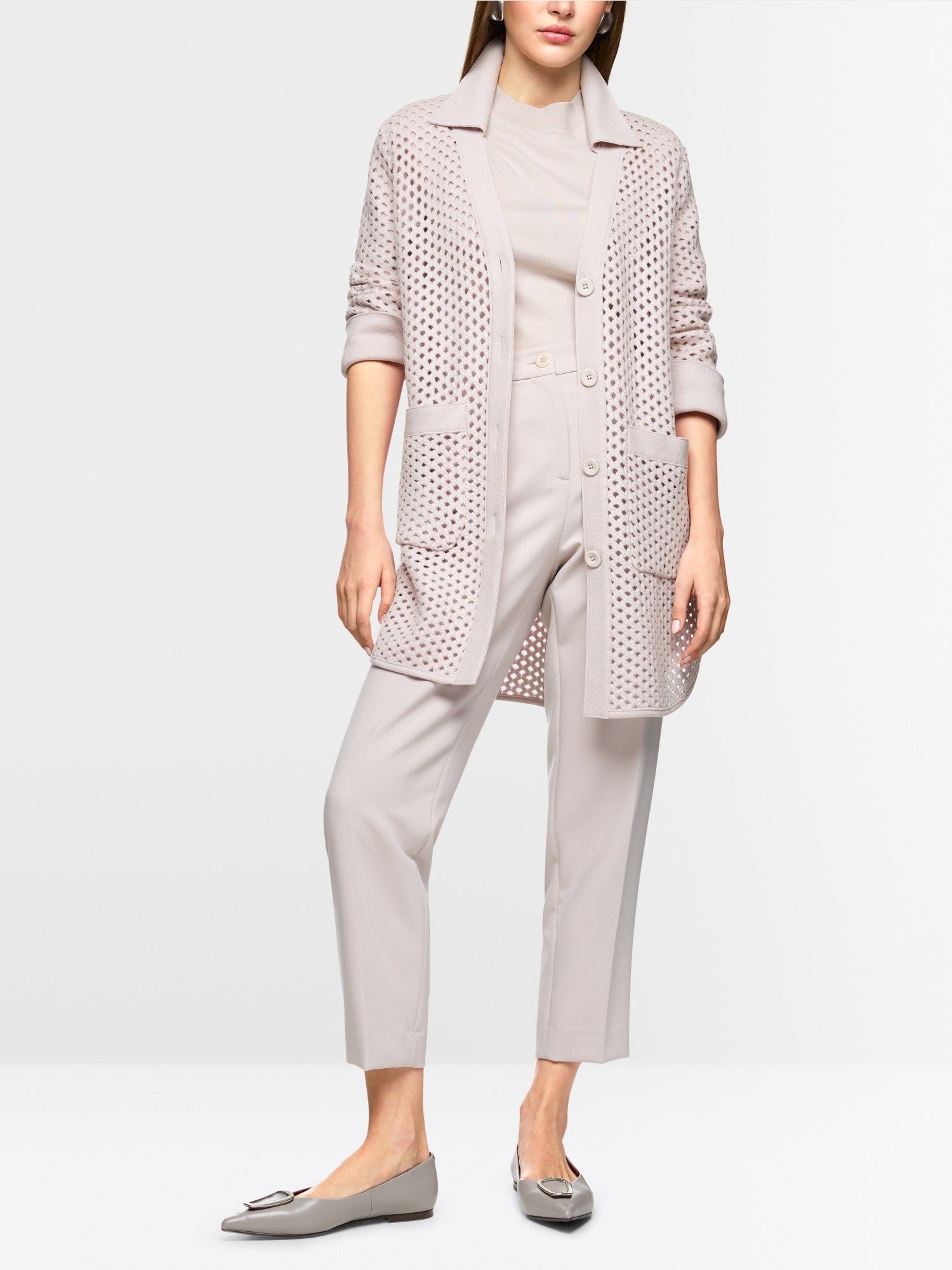 Knitted in Germany mesh-look cardigan