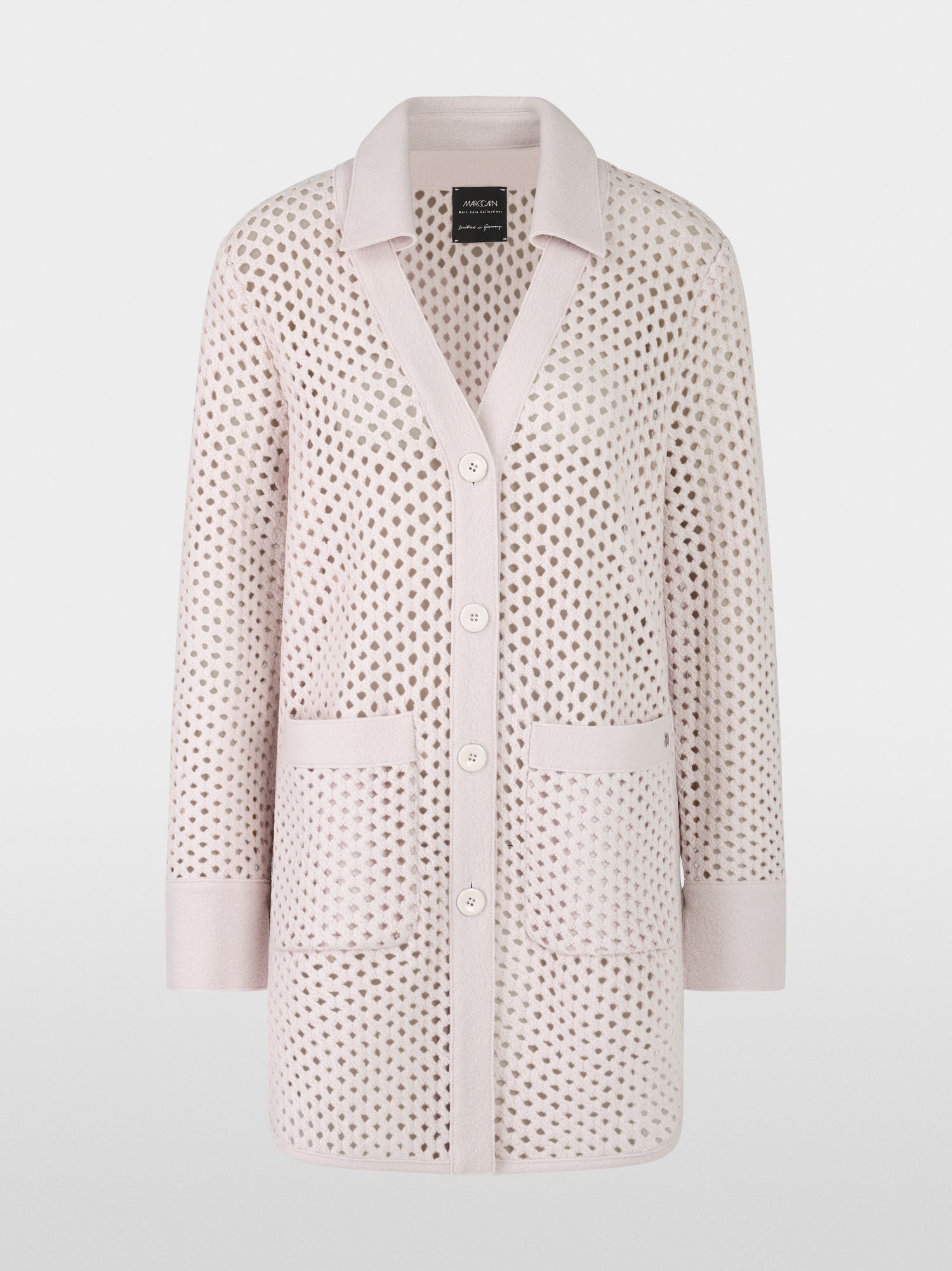 Knitted in Germany mesh-look cardigan
