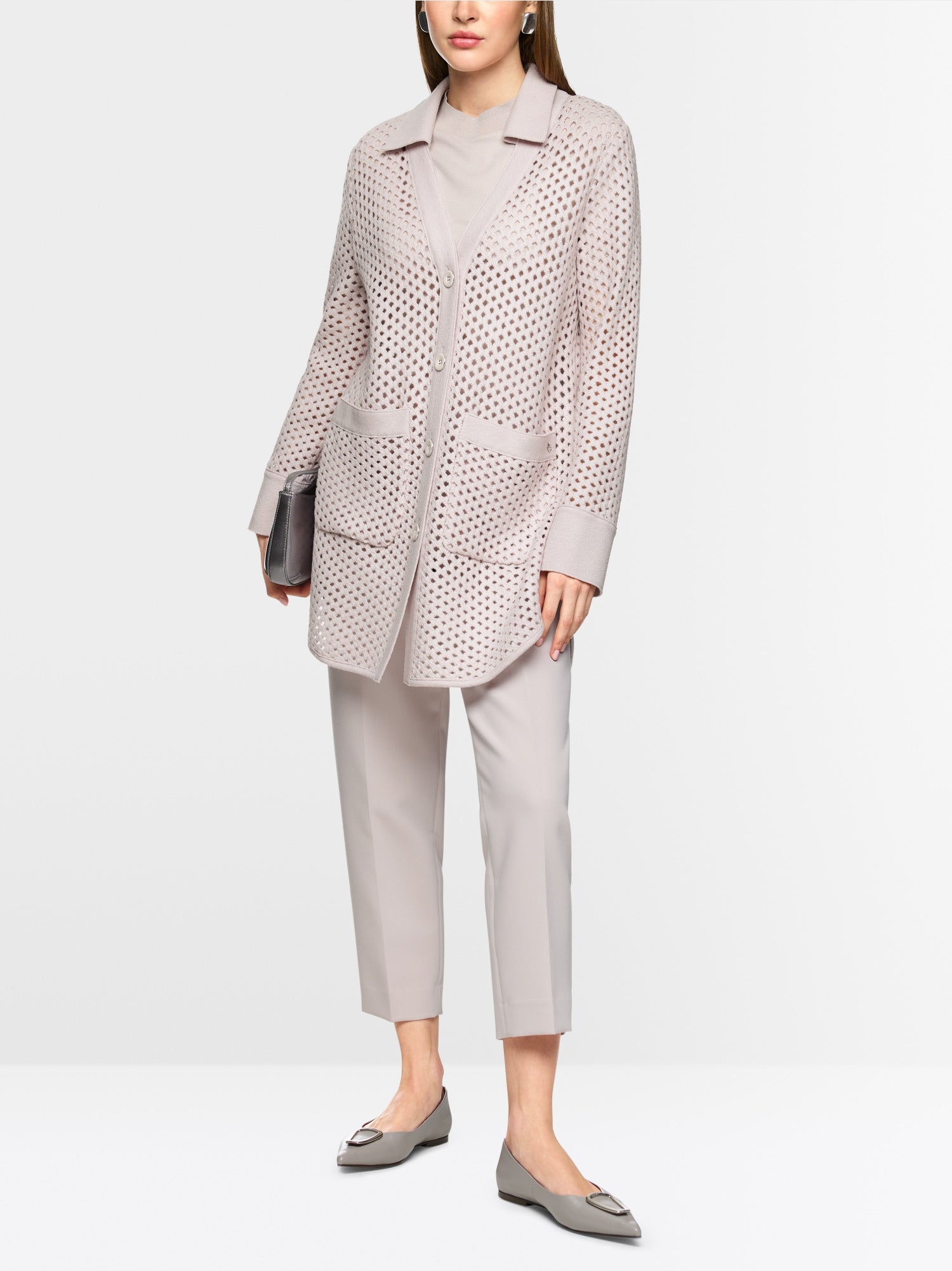 Knitted in Germany mesh-look cardigan