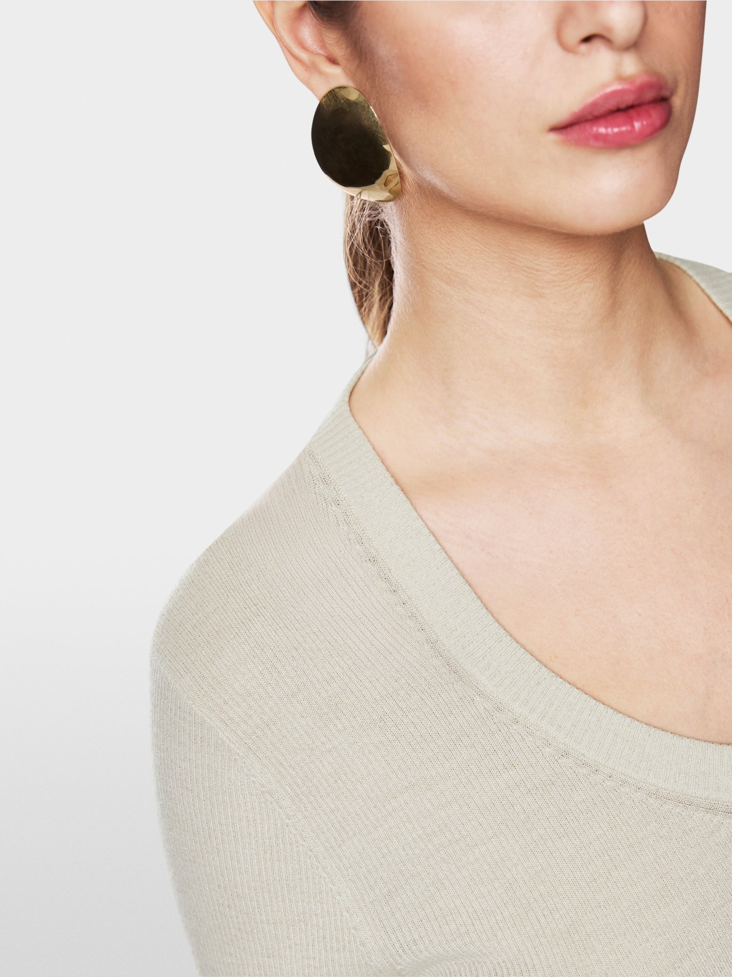 Ribbed knit sweater
