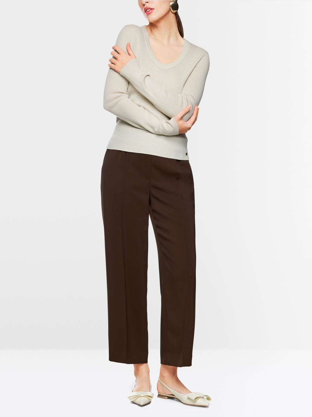 Ribbed knit sweater