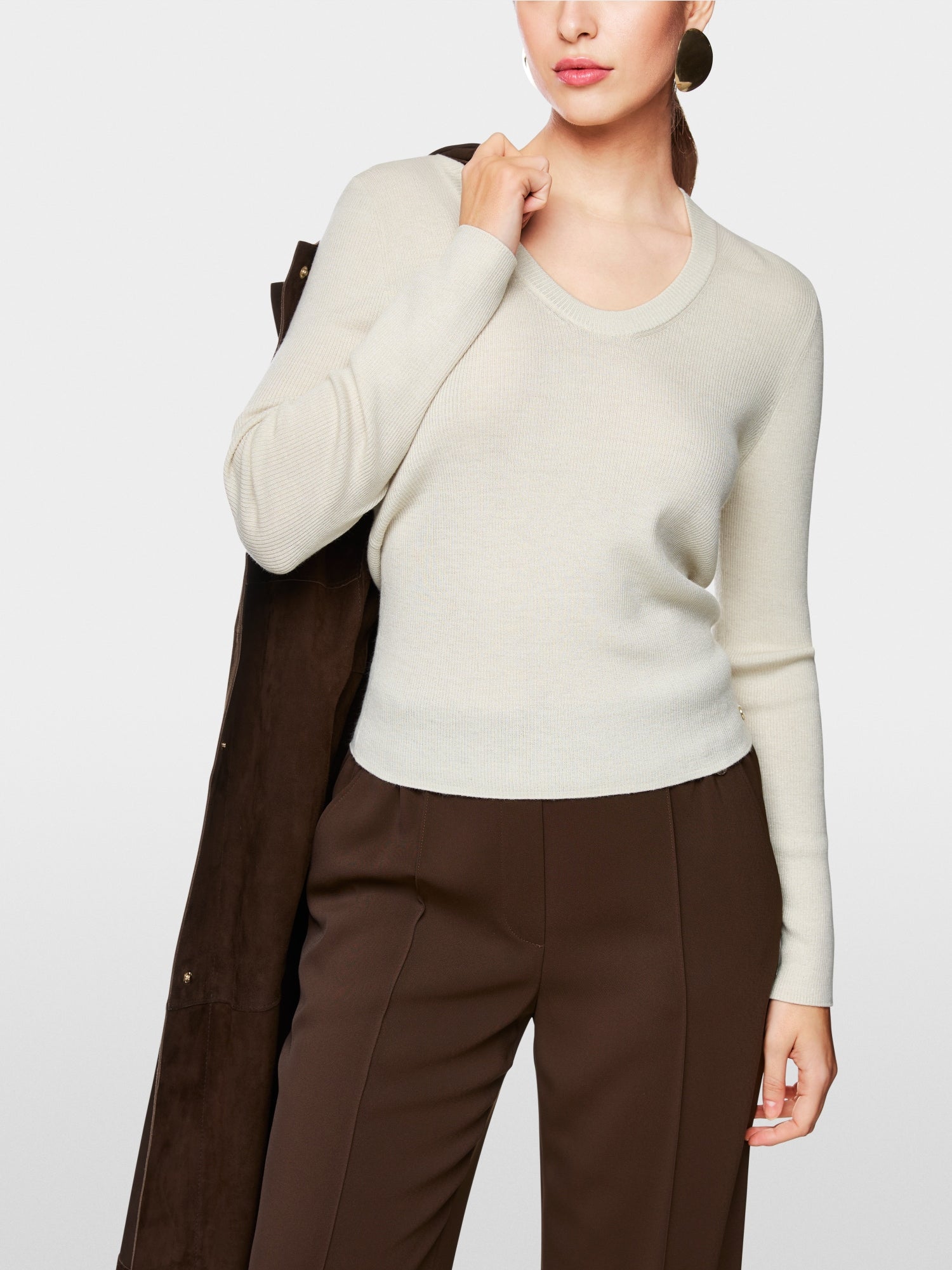 Ribbed knit sweater