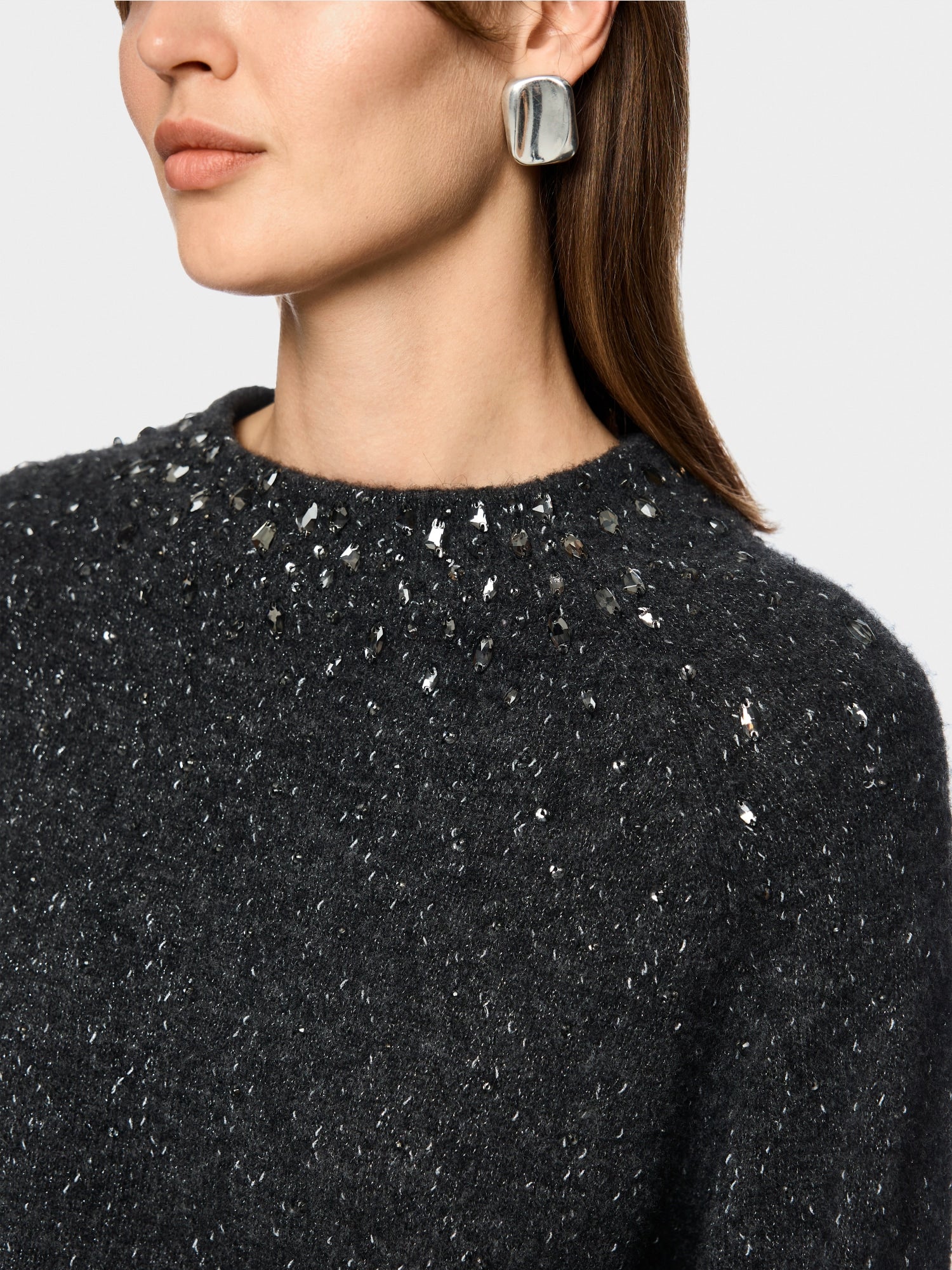 Alpaca mix jumper with glitter details