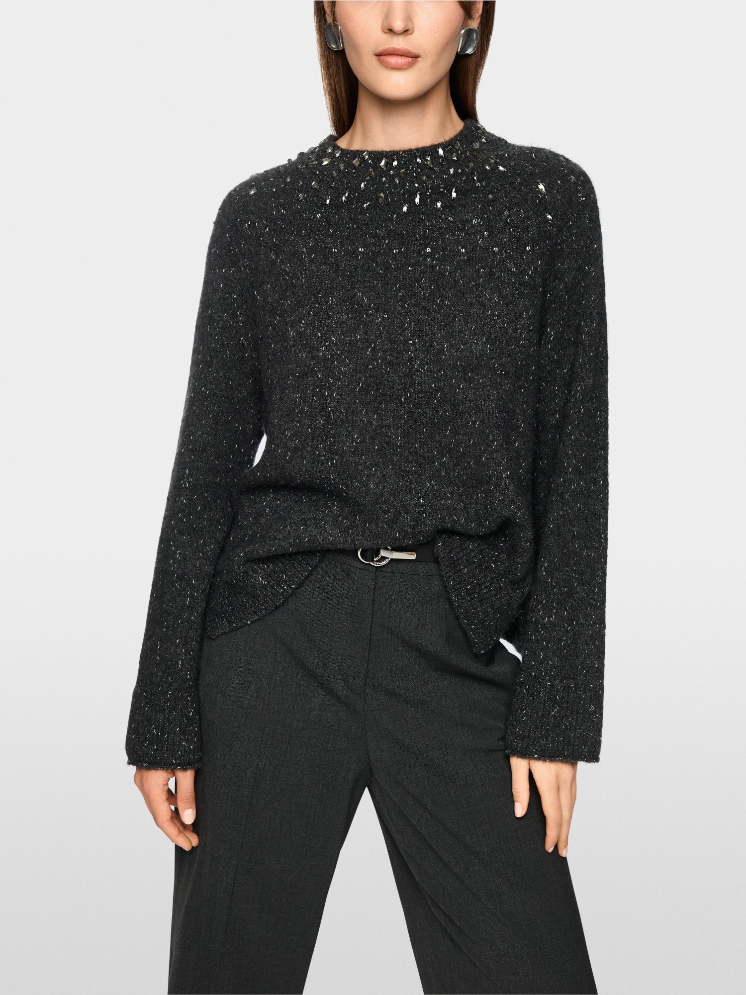 Alpaca mix jumper with glitter details