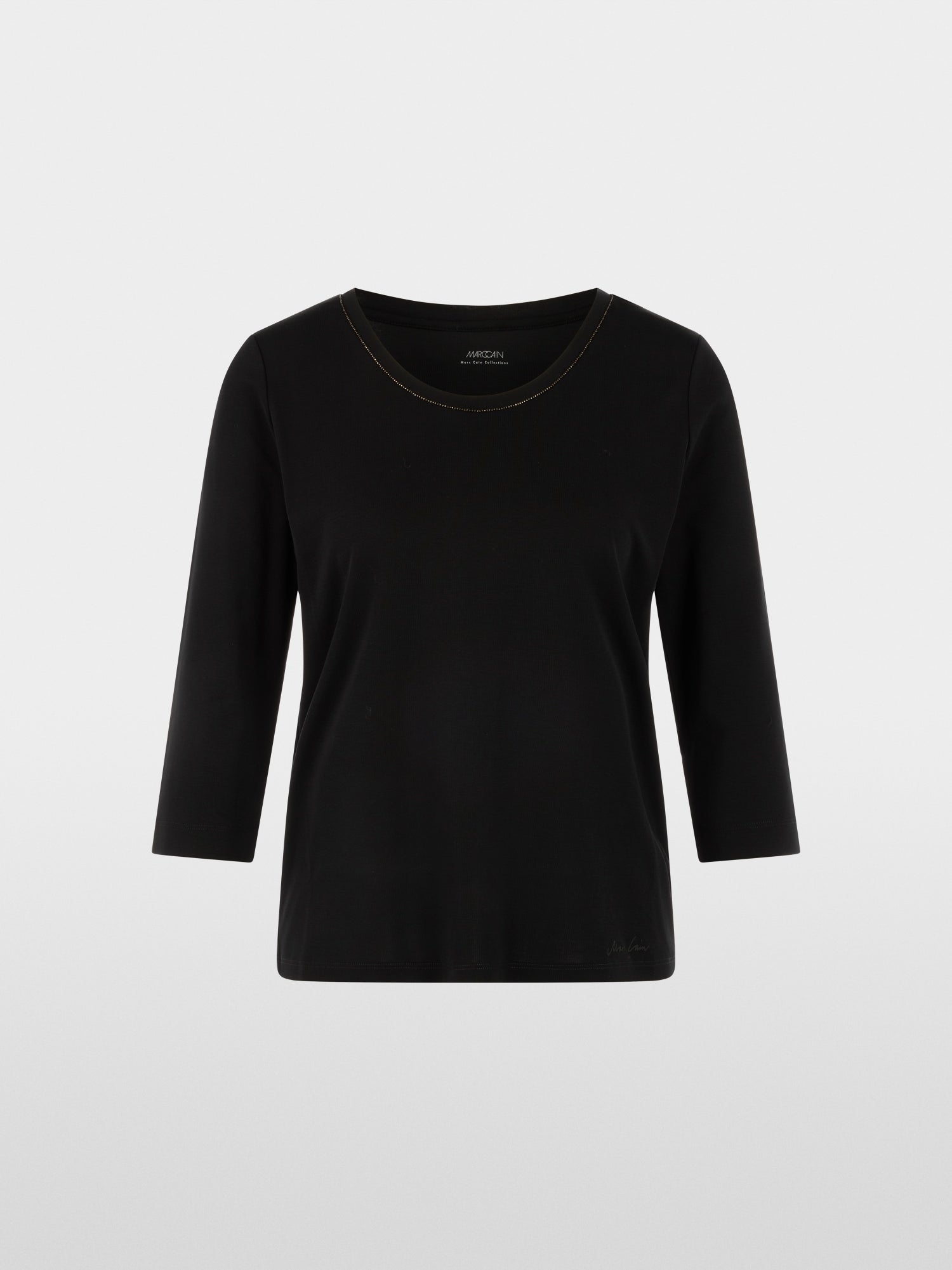 T-shirt with chain trim