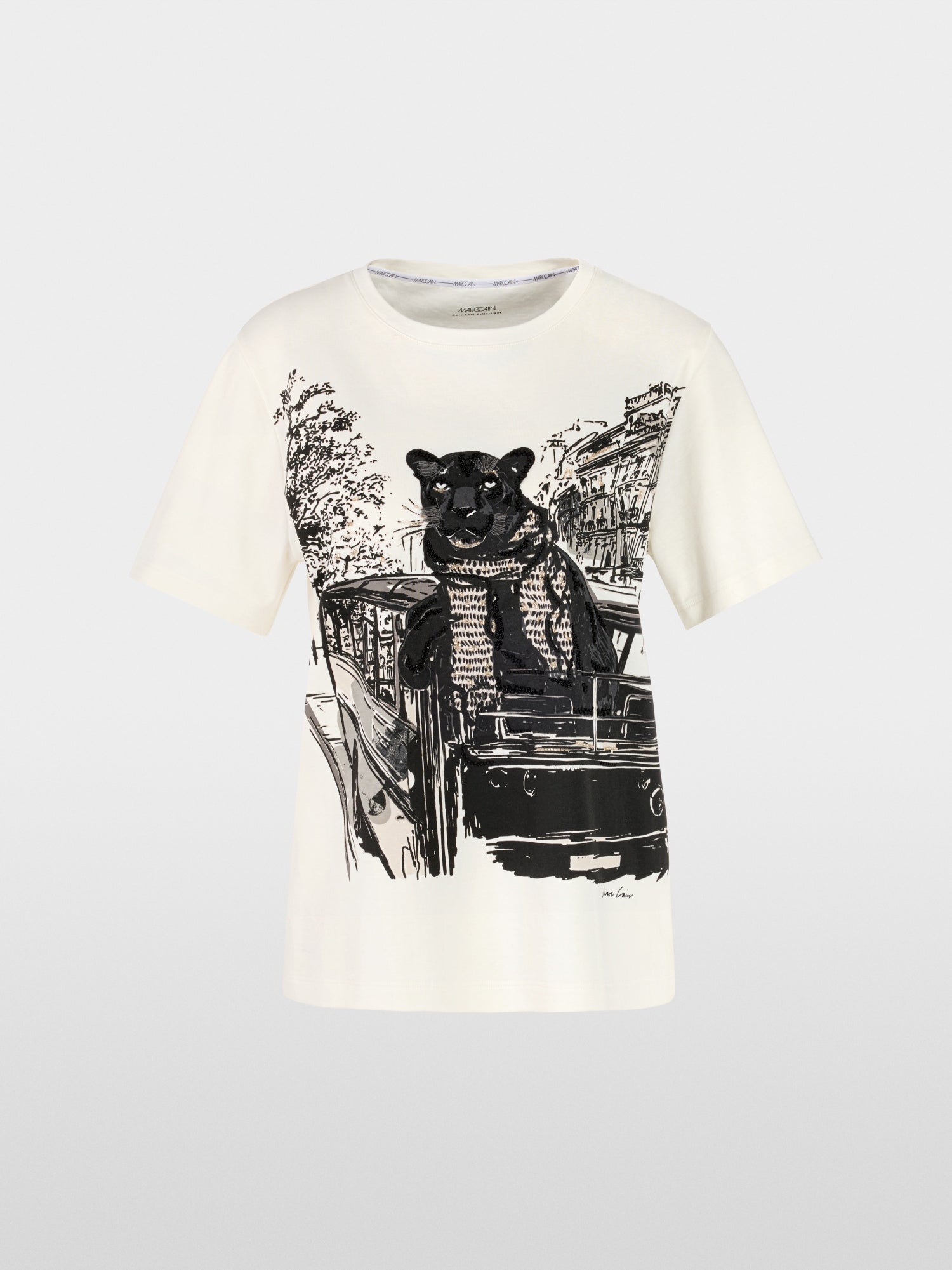 T-shirt with panther print