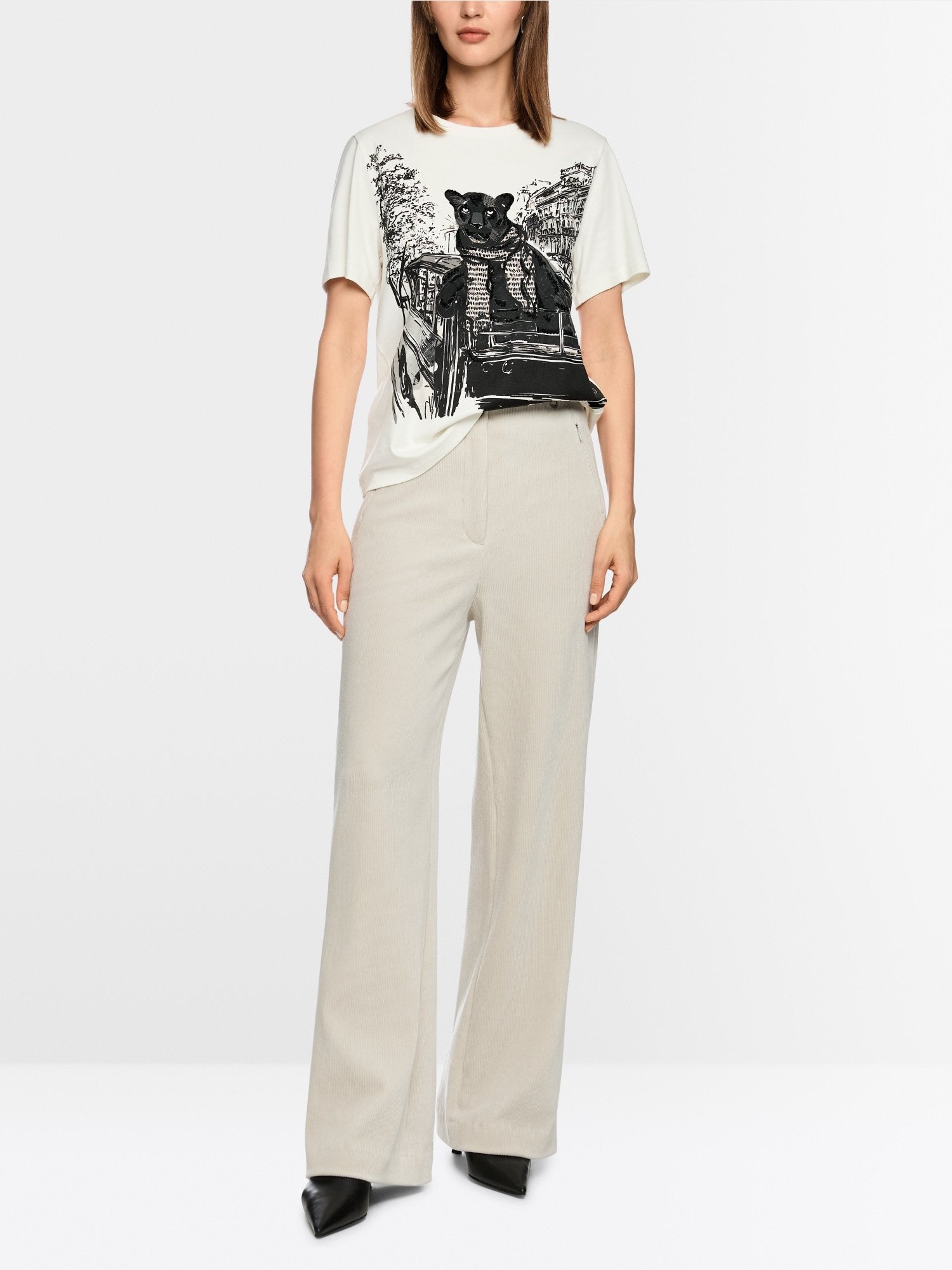 T-shirt with panther print