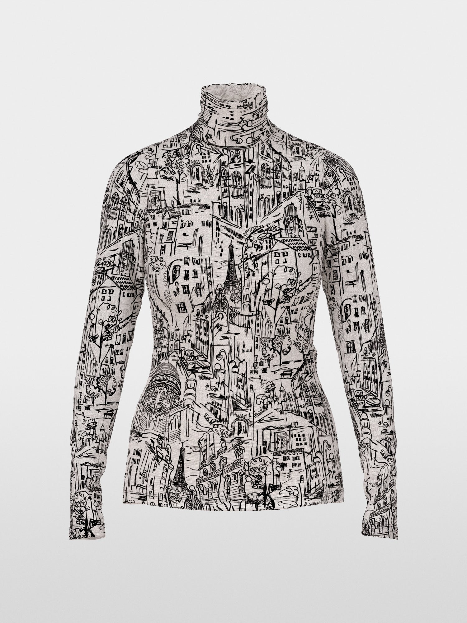 Long-sleeved top with CITY motif