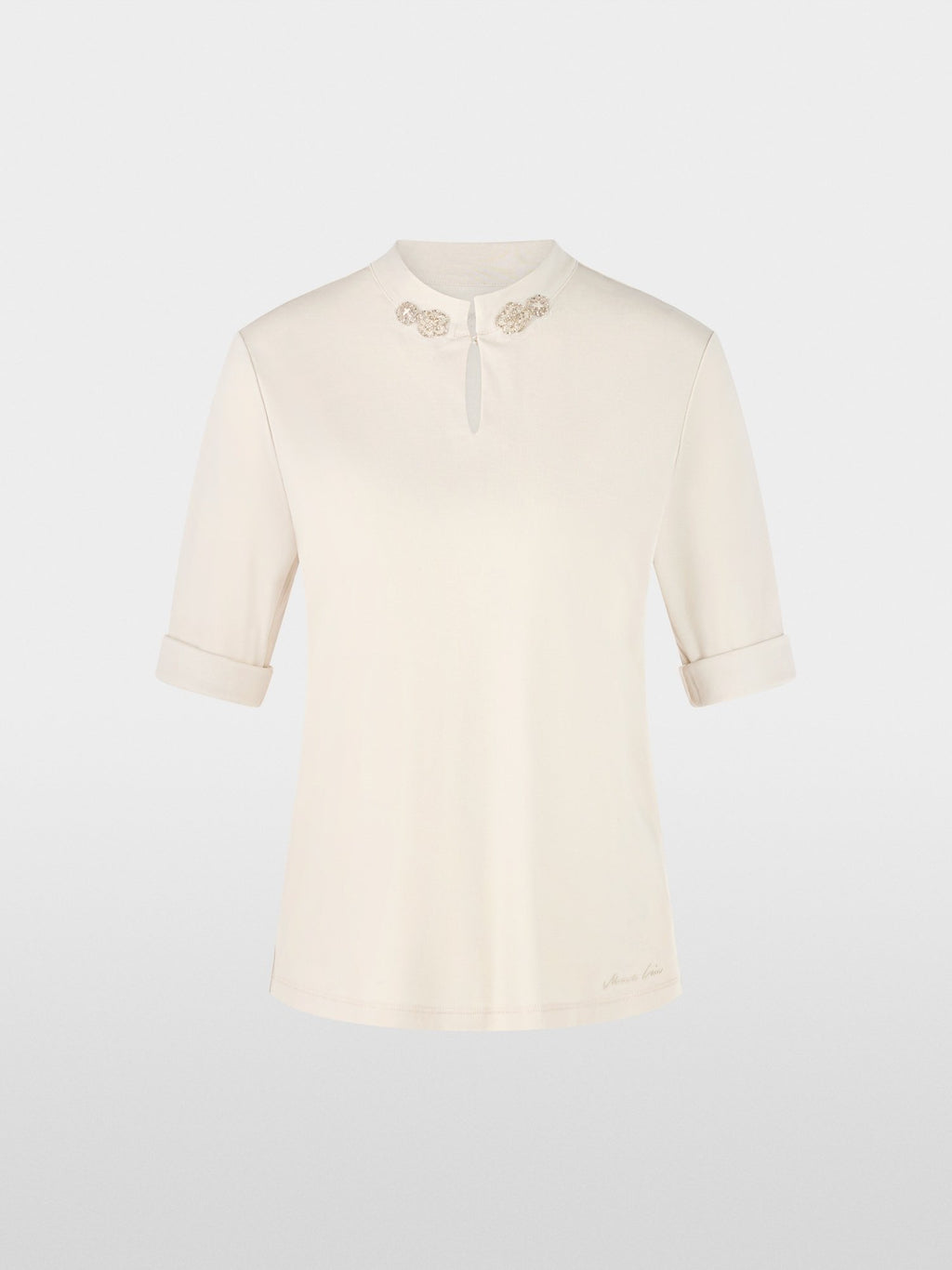 Shirt with sparkling flowers