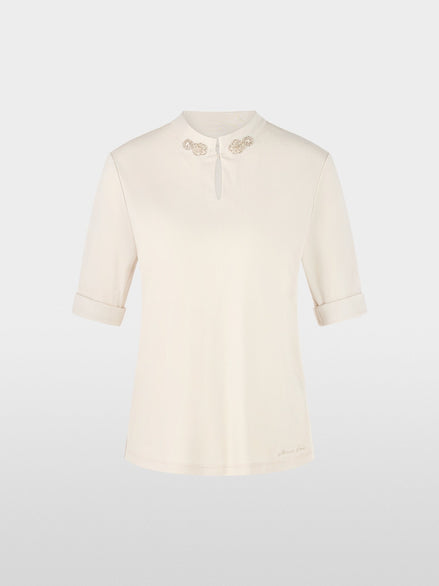 Shirt with sparkling flowers