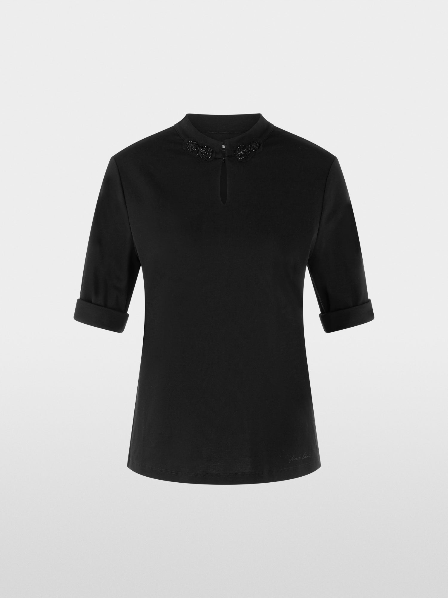 Shirt with sparkling flowers