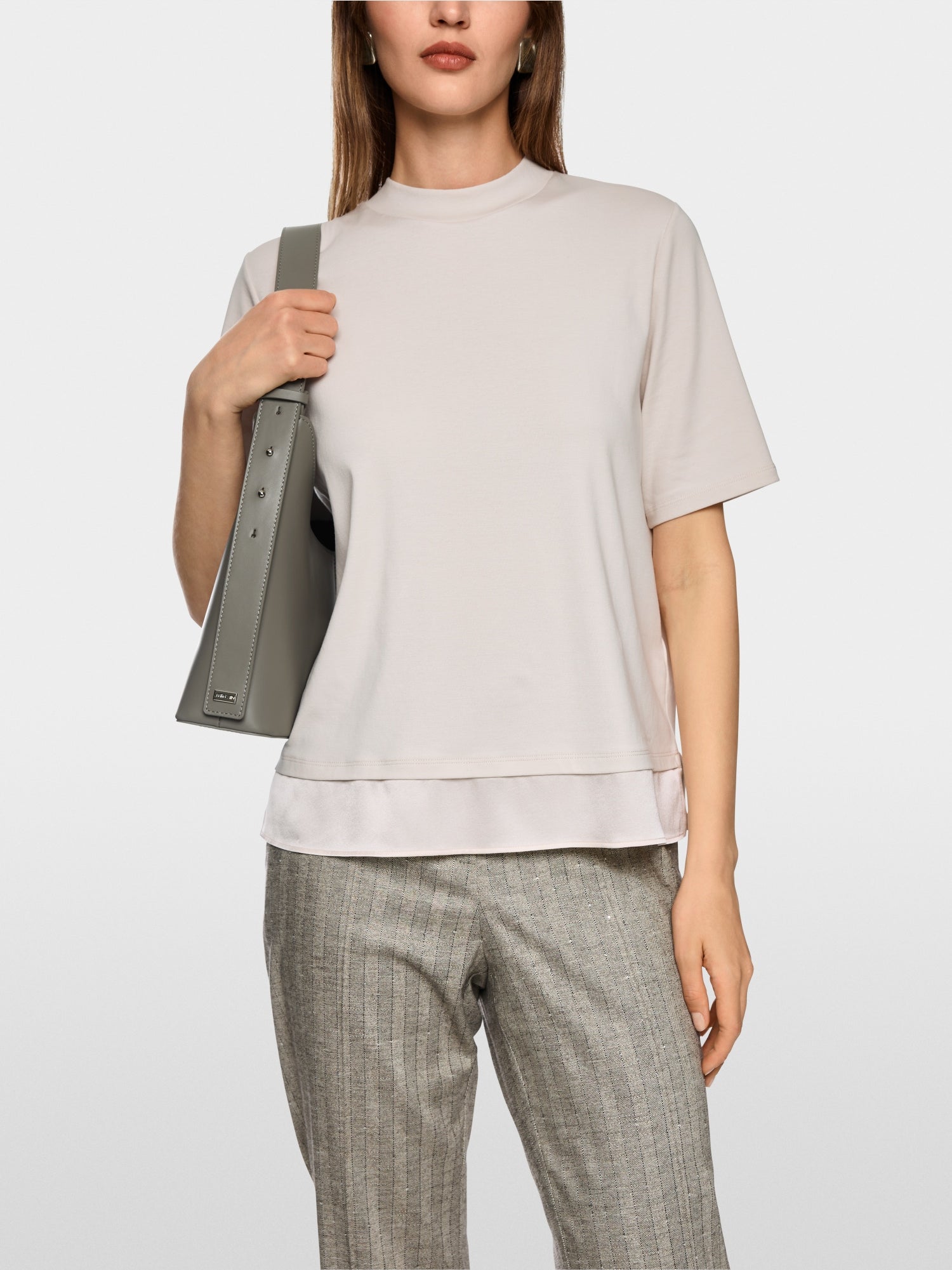 Shirt with silk trim