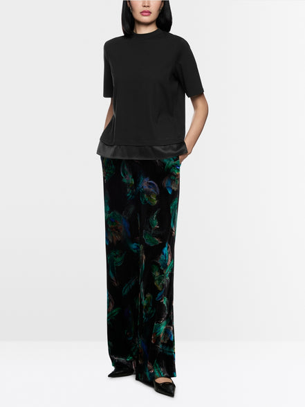 Shirt with silk trim