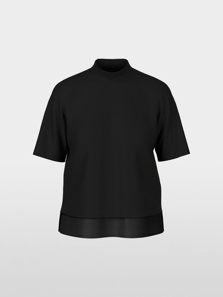 Shirt with silk trim