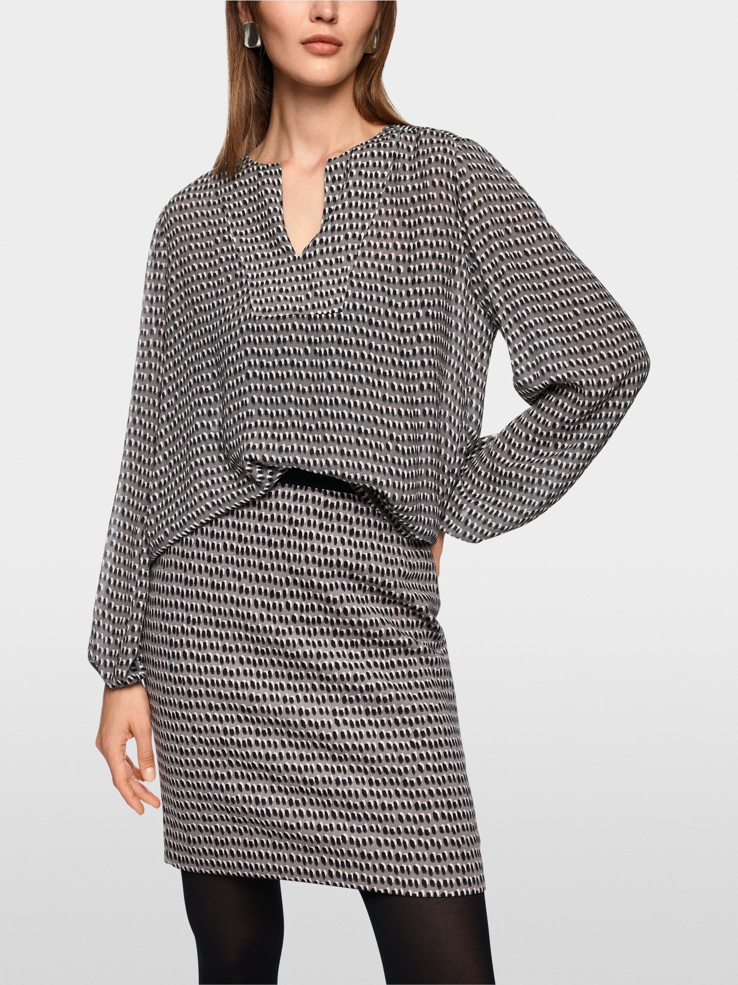 Viscose blouse with sprinkles print