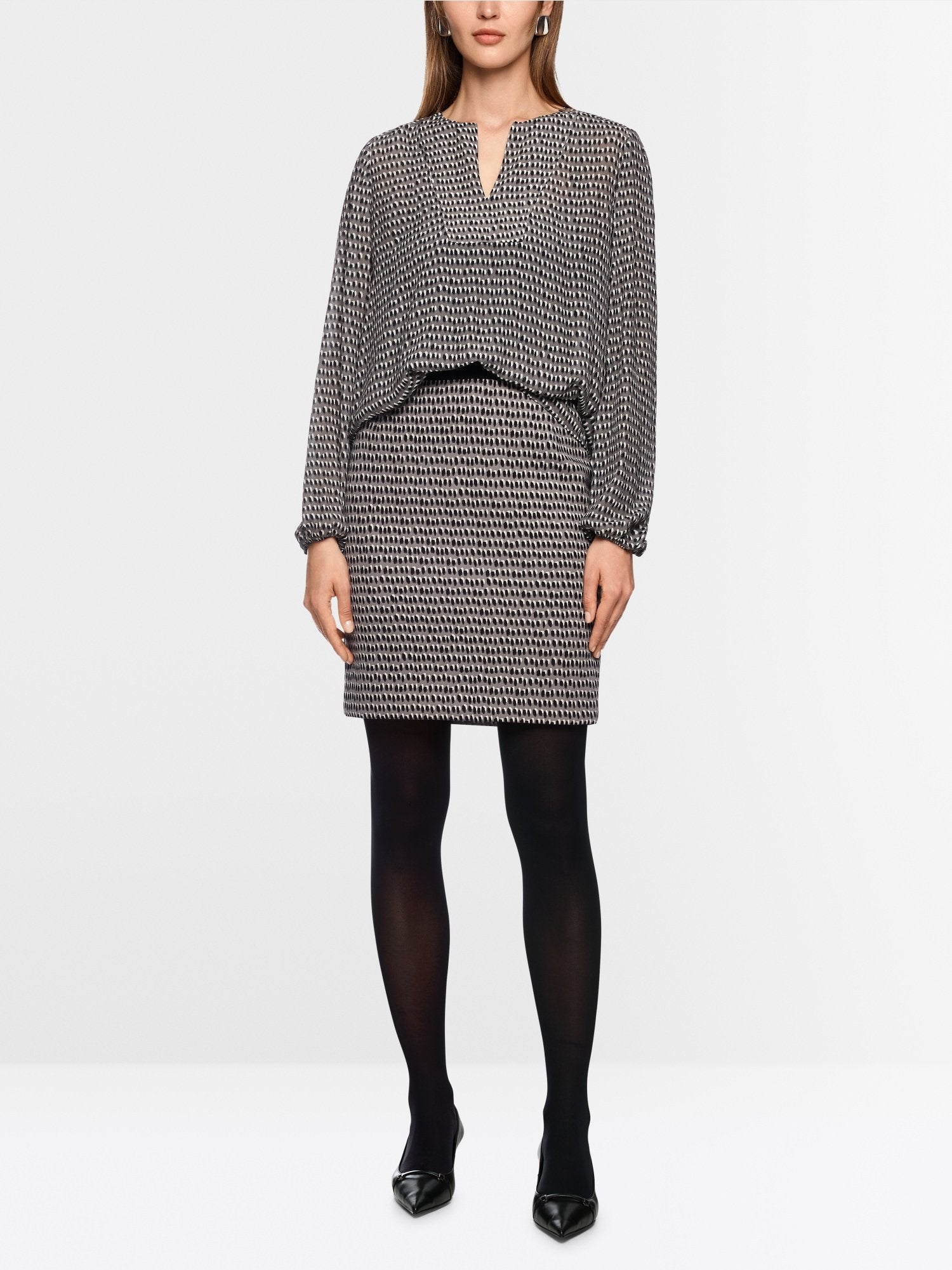 Viscose blouse with sprinkles print