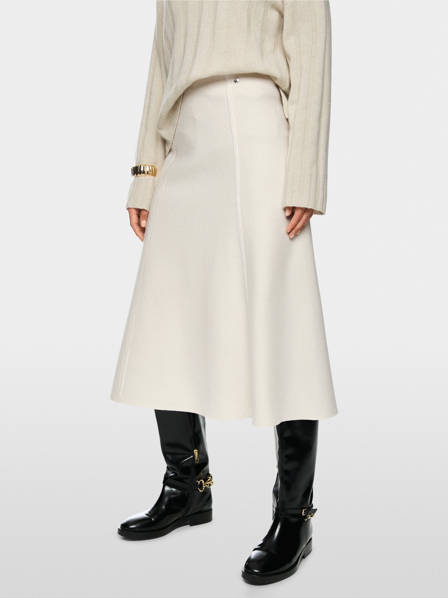 Knitted in Germany boiled wool skirt