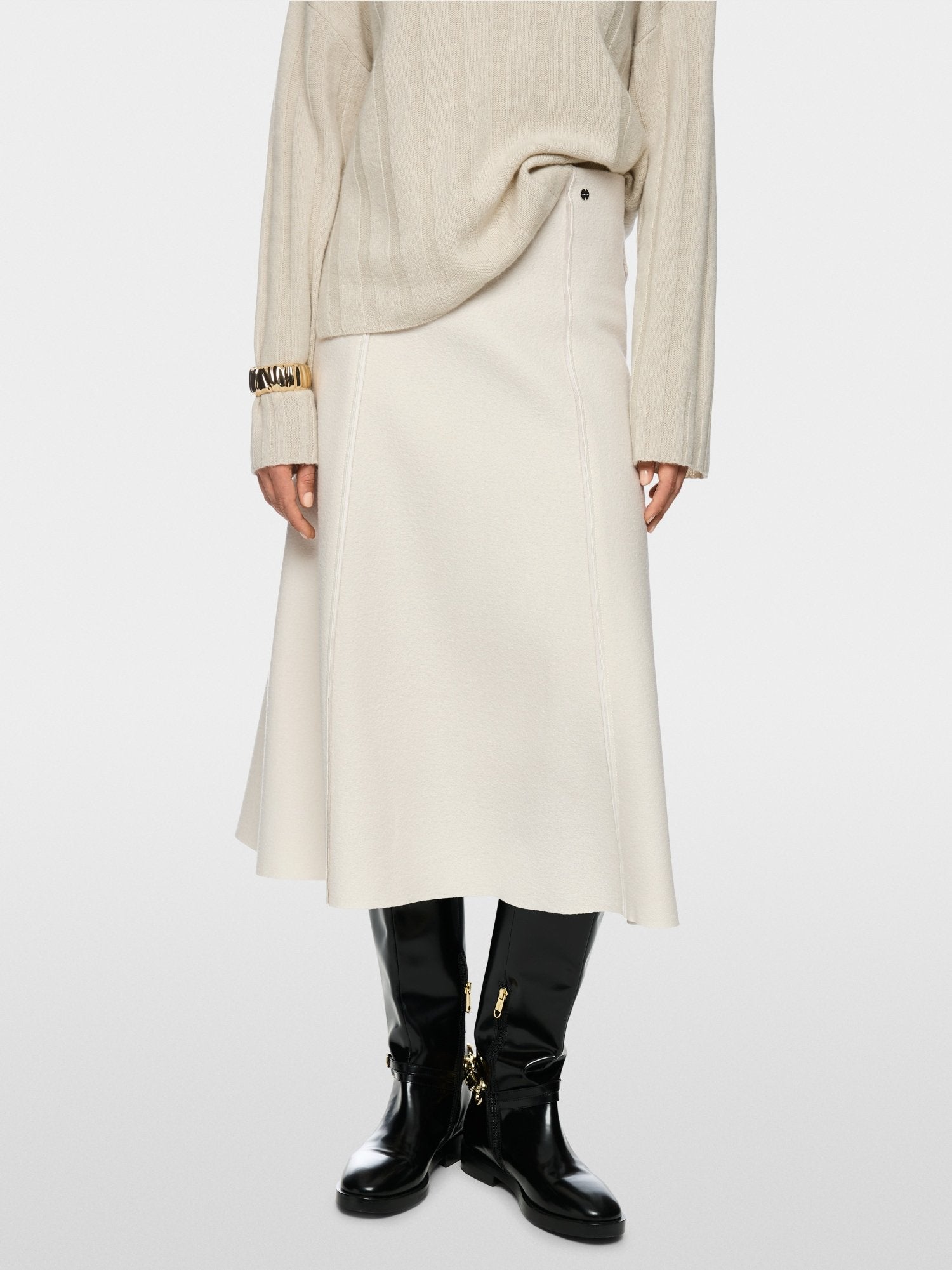 Knitted in Germany boiled wool skirt