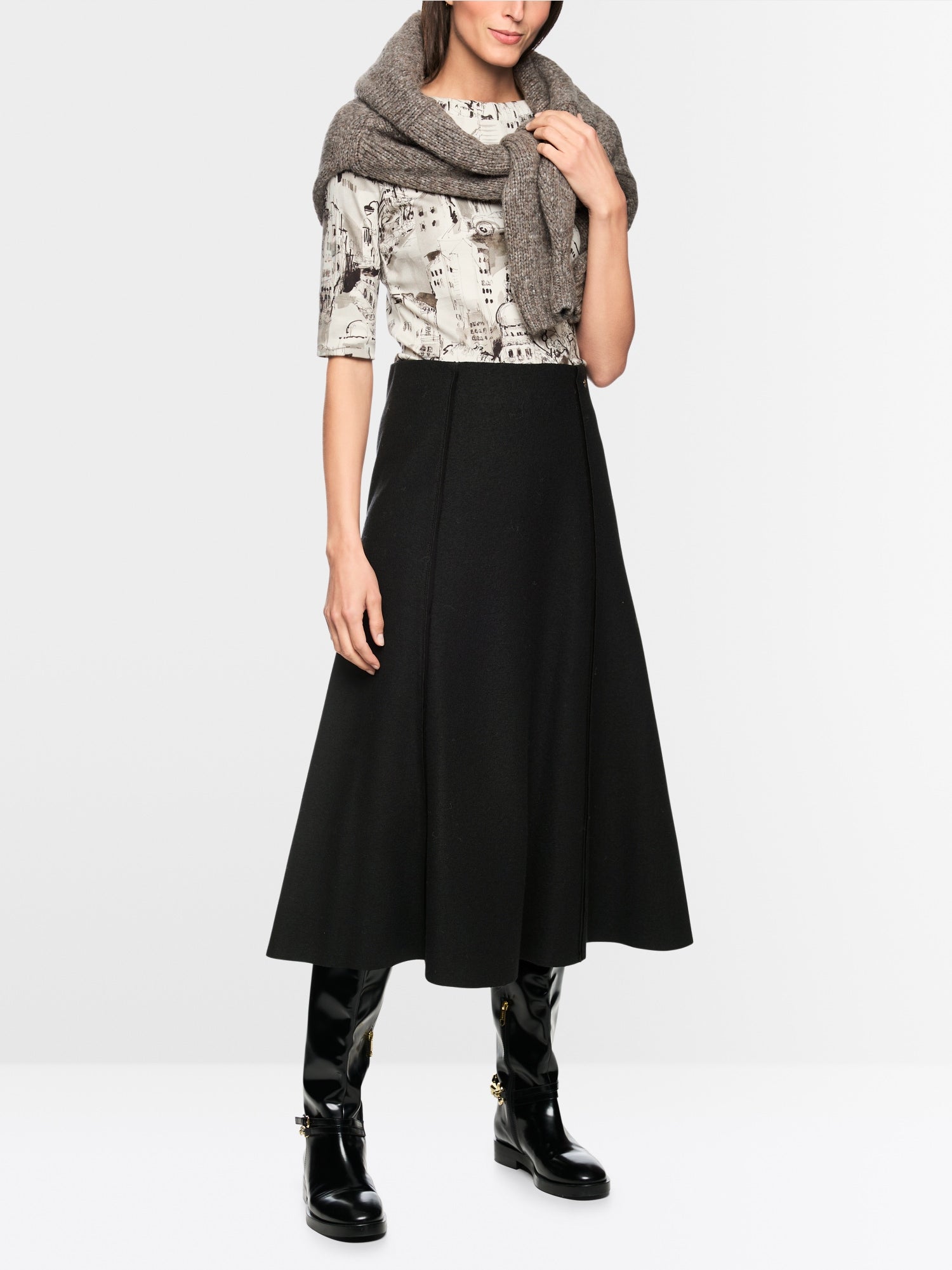 Knitted in Germany boiled wool skirt