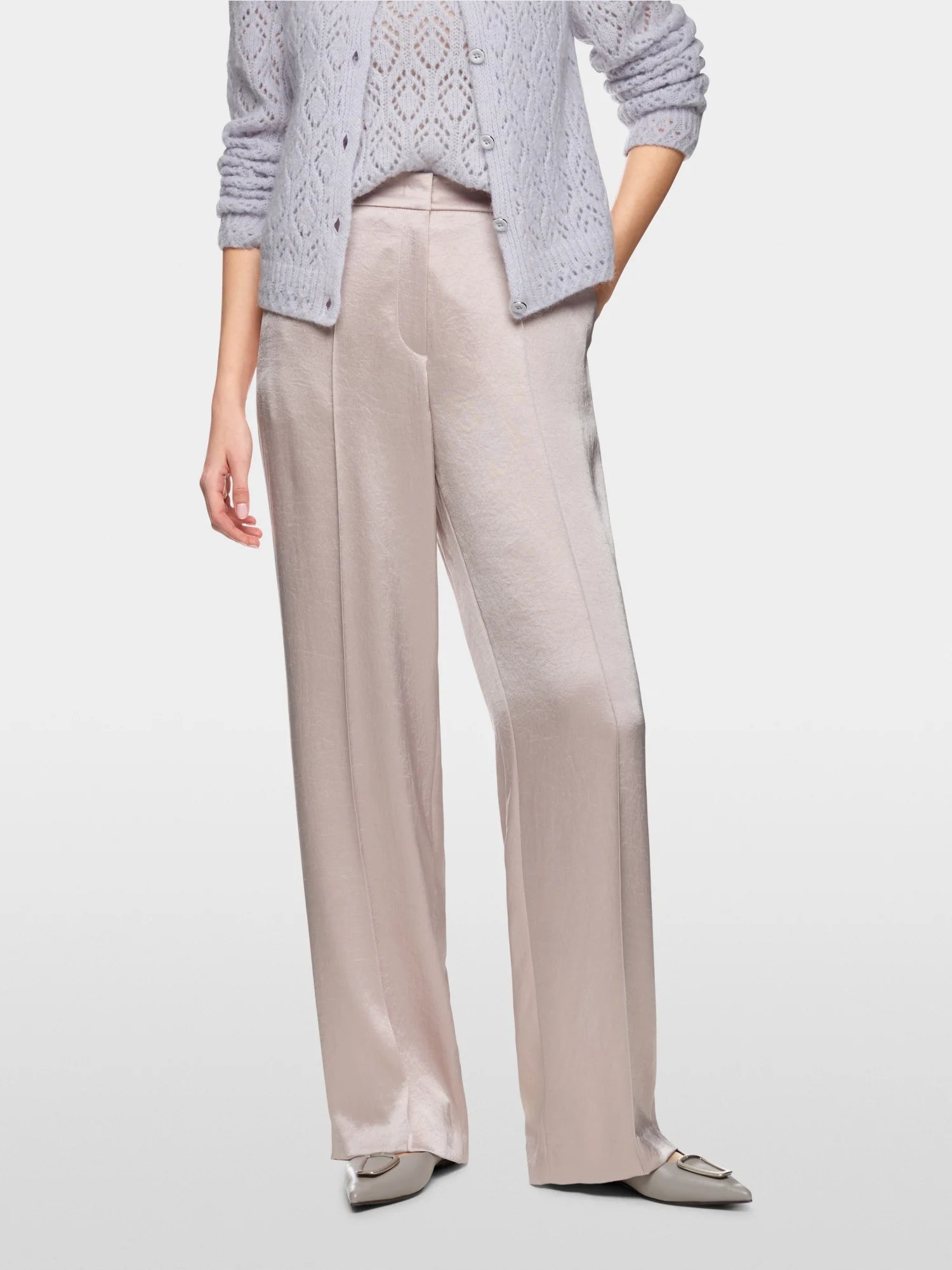 WUKARI trousers in hammered satin
