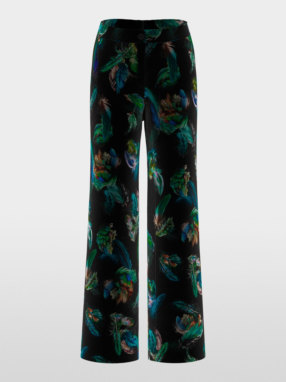 WARRI velvet trousers with print