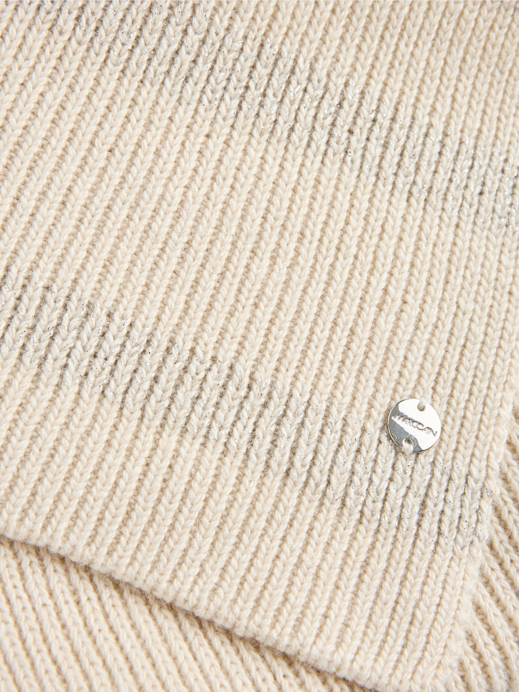 Scarf with stripes and lurex threads