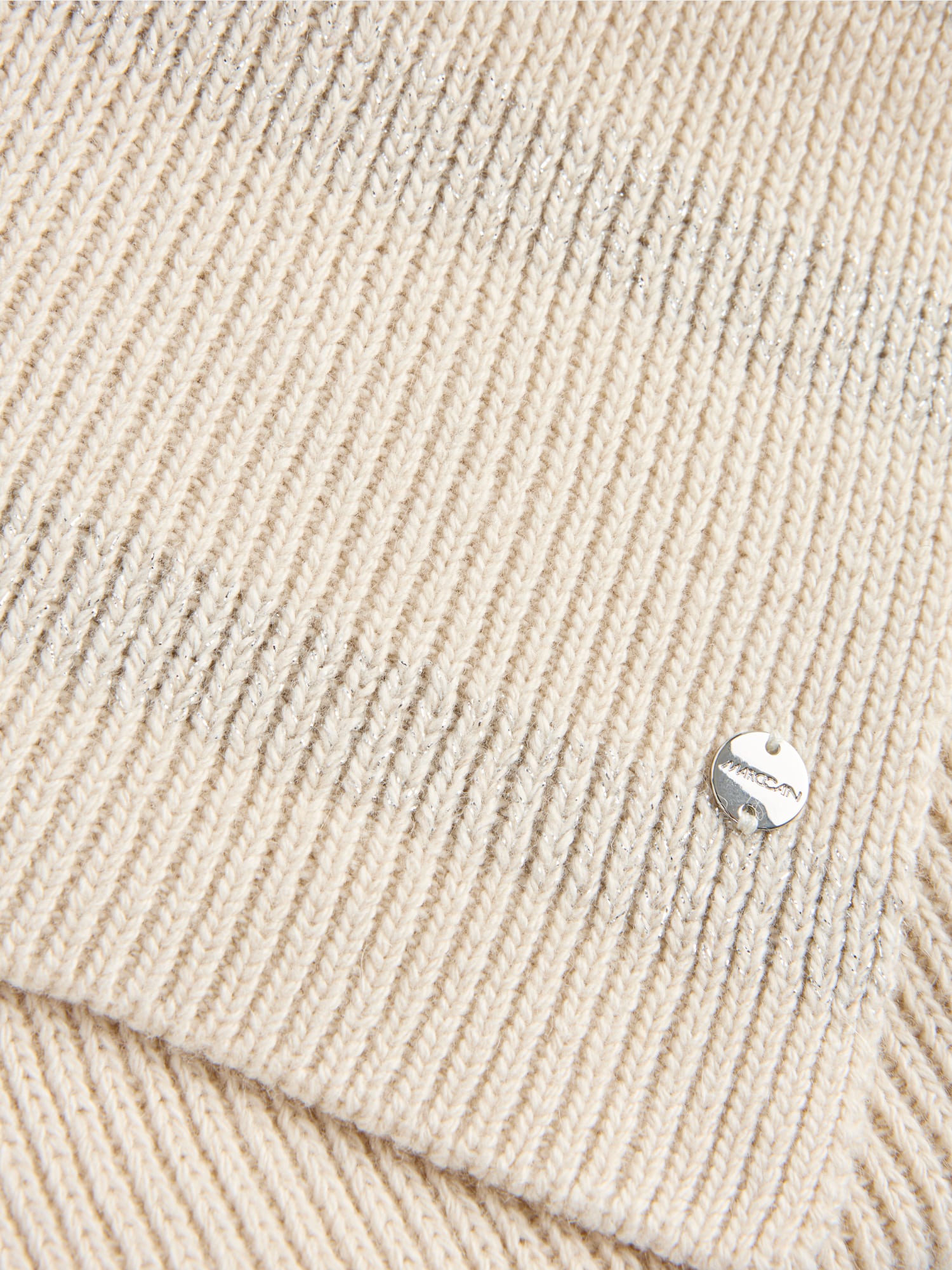 Scarf with stripes and lurex threads