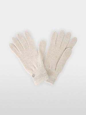 Fine knit gloves with lurex