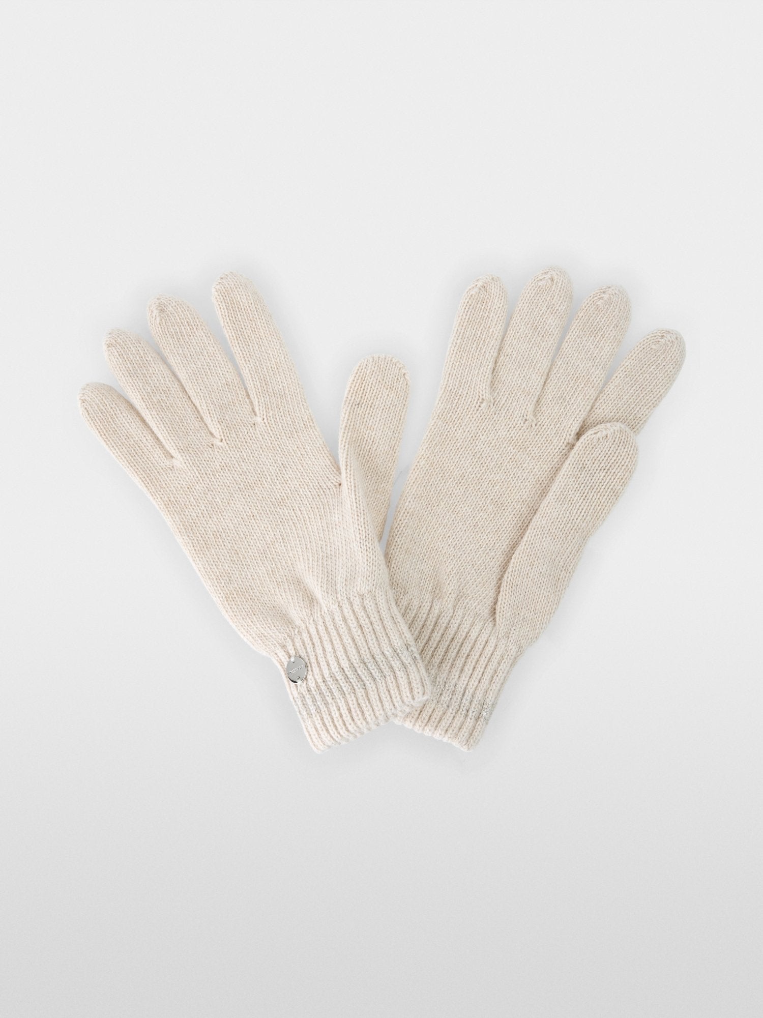 Fine knit gloves with lurex