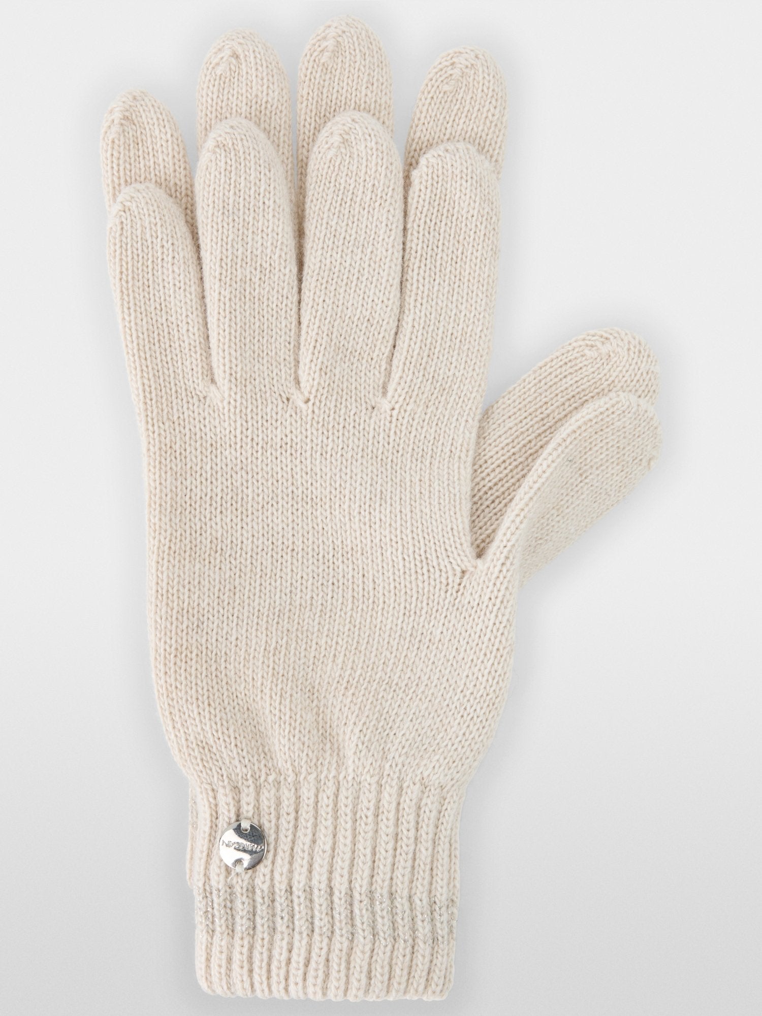 Fine knit gloves with lurex
