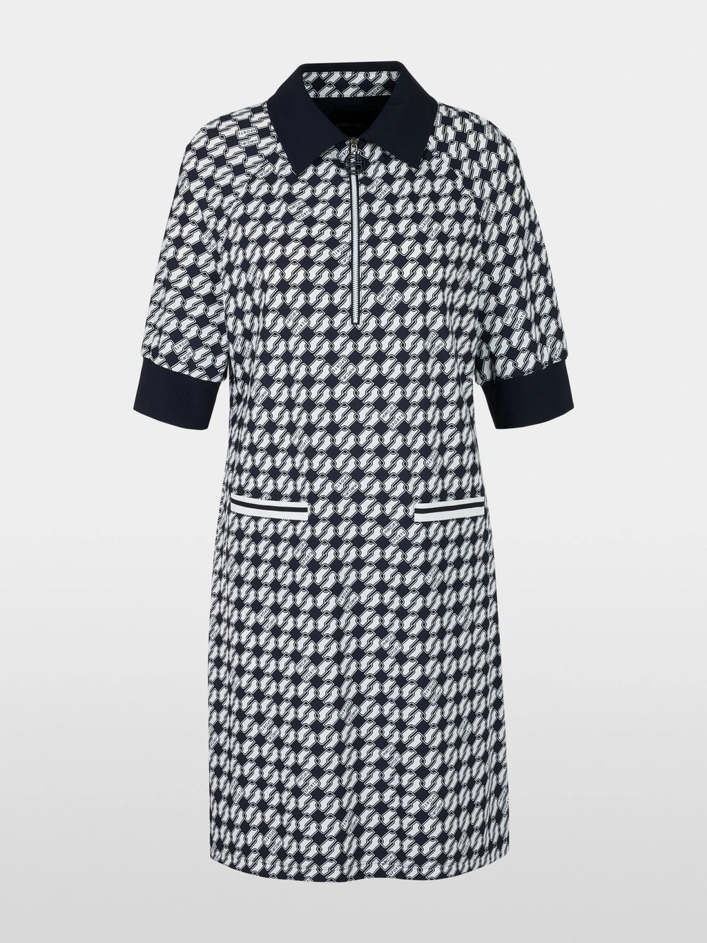 Scuba jersey print dress