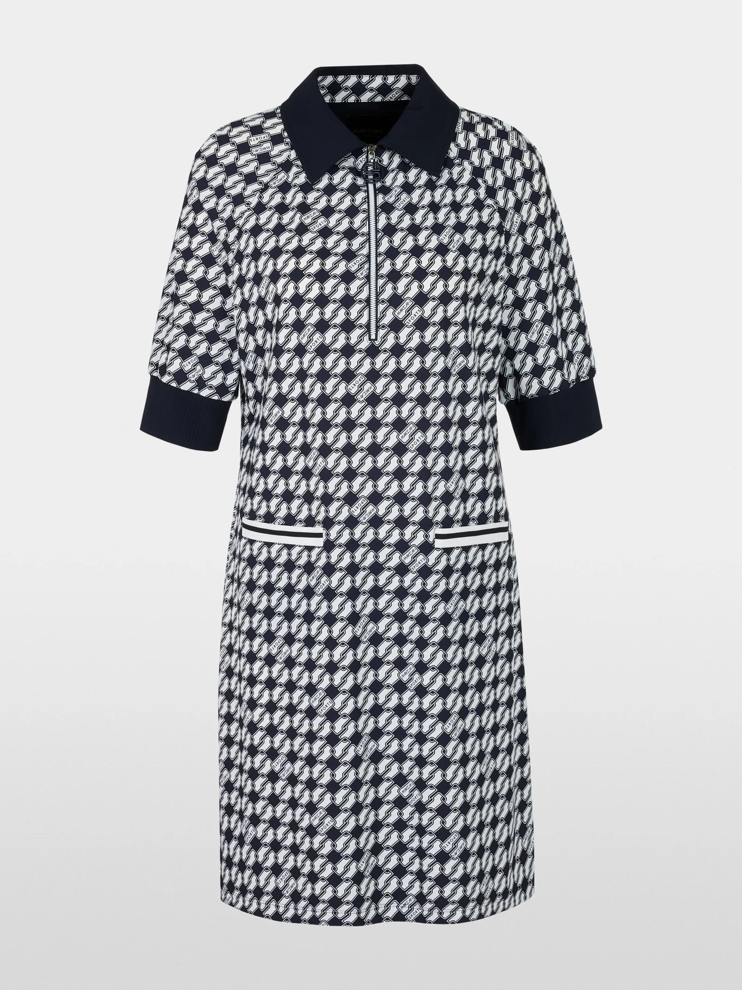 Scuba jersey print dress