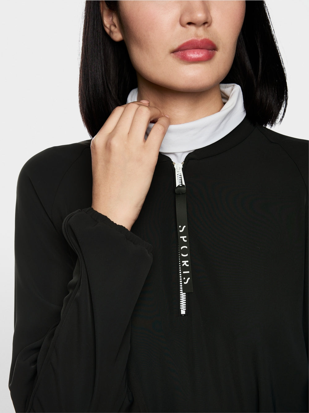 Dress with zip and gathered detail