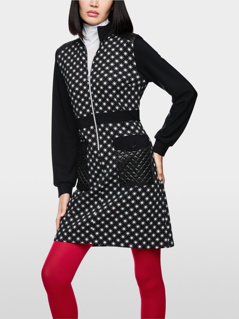 Sporty dress with Snowstars print