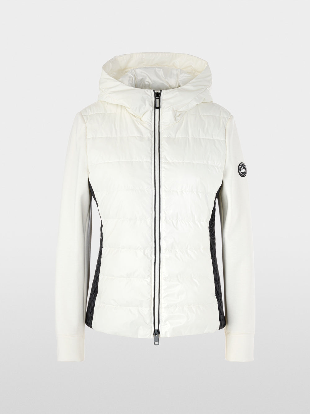 Jacket with faux down and hood