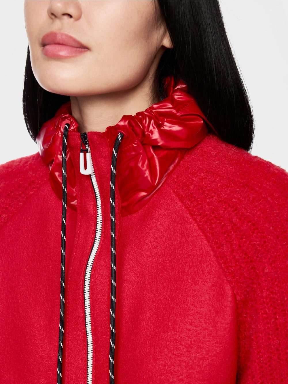 Knitted in Germany cardigan with hood